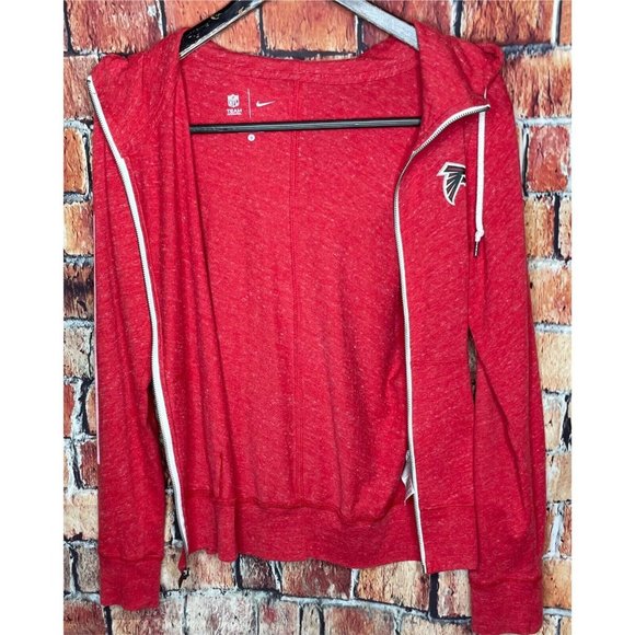 Atlanta Falcons Nike Team Apparel Women’s Sweater Jacket Small Red Long Sleeve - Picture 3 of 5